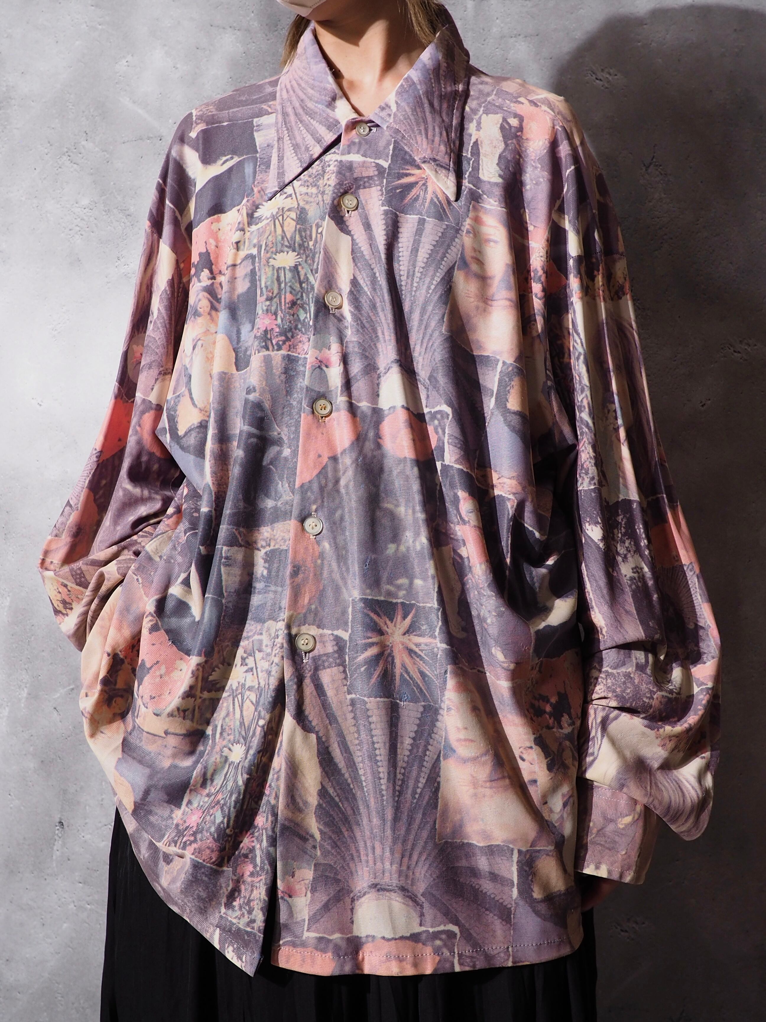 1970s Designer photo printed Design vintage shirt