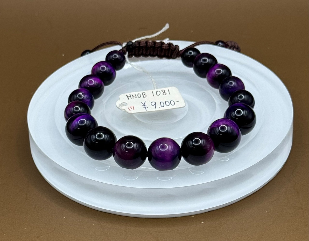 直感と魅力を研ぎ澄ます神秘の紫|MIKI-JEWELRY バイオレットタイガーアイブレスレット|10mm/16cm |Violet Tiger Eye Bracelet|