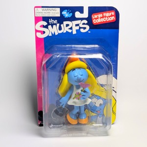 ☆ VINTAGE DEADSTOCK 2013 ☆【 SMURF ( スマーフ ) 】 the SMURF Large Figure Collection 『 スマーフェット / 花柄白ワンピース 』PVCフィギュア 〚アメリカン雑貨 アメトイ〛