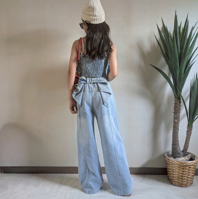 《即納》〜ribbon wide pants〜