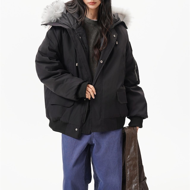 アーバンシルエットフードブルゾン 3col R01183