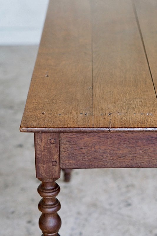 無垢材 フランスアンティークテーブル-antique oak french table