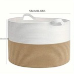 大きなロープ編みバスケット 洗濯かご ３カラー 35×55cm 収納