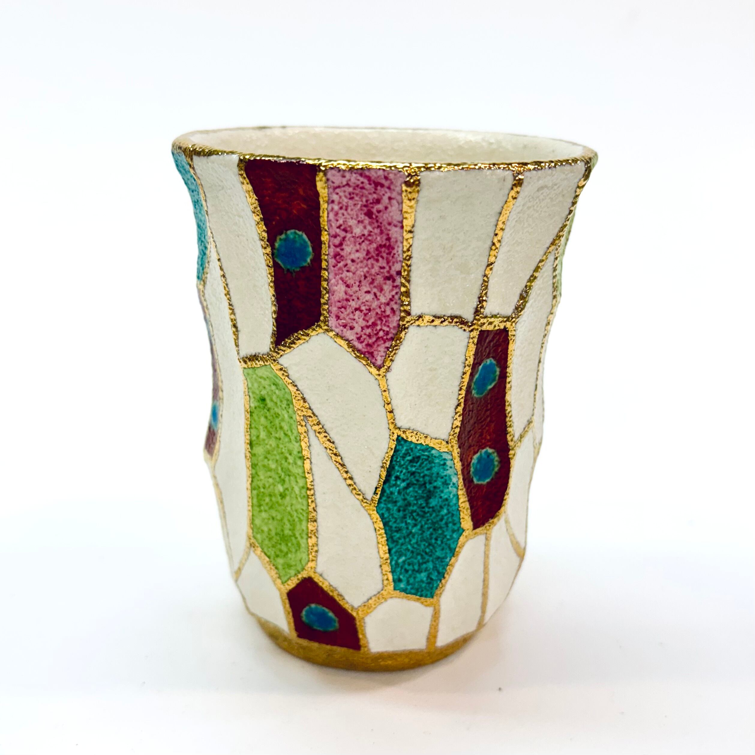 金彩色絵カップ (240338)