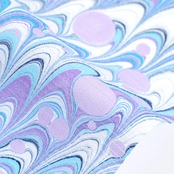 「流星群、光のベールを纏う墨流し」〜ピーコック×ドット柄〜セオアルファ