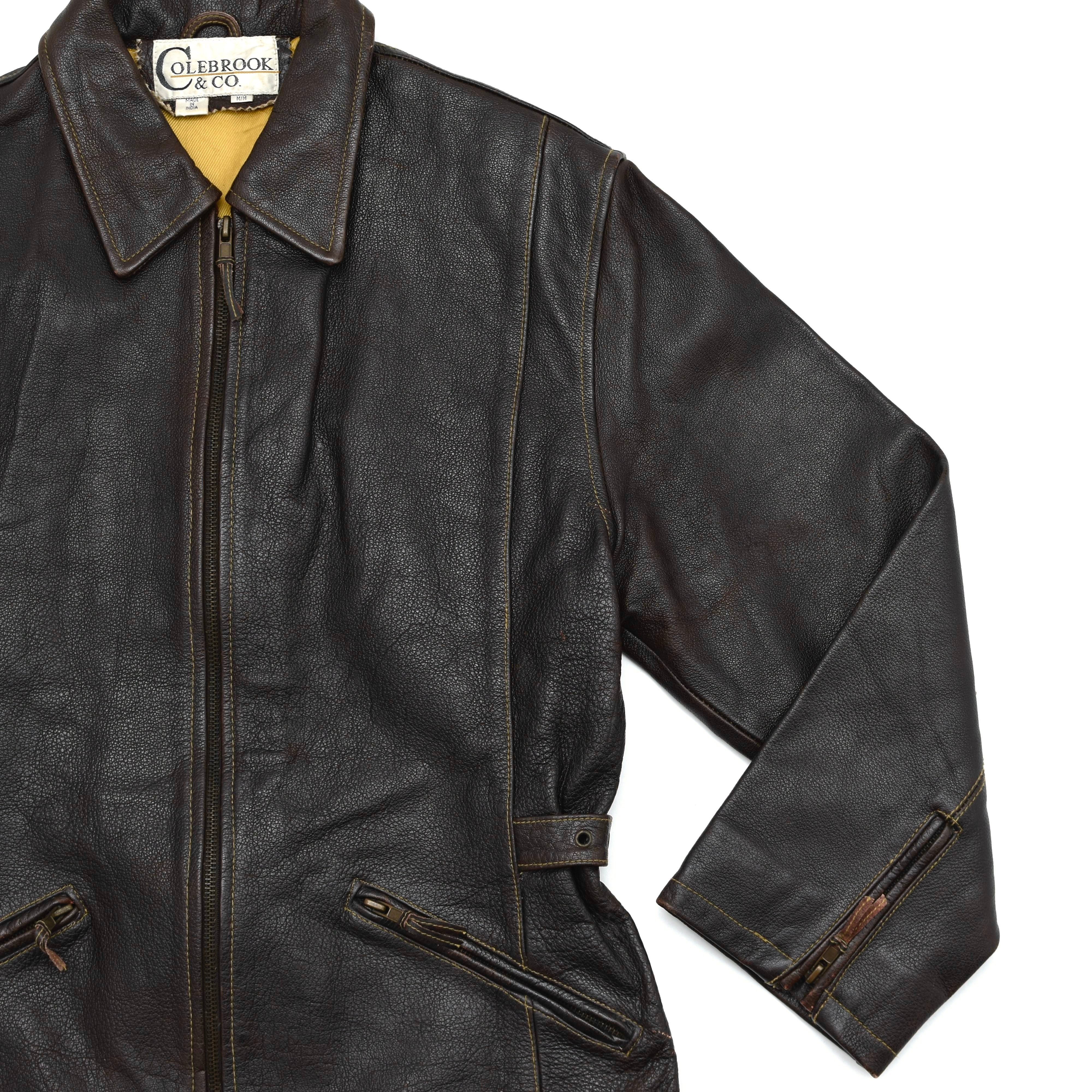 90's COLEBROOK&CO. dark brown leather jkt | 古着屋 grin days 90's COLEBROOK&CO. dark brown leather jkt | 古着屋 grin days