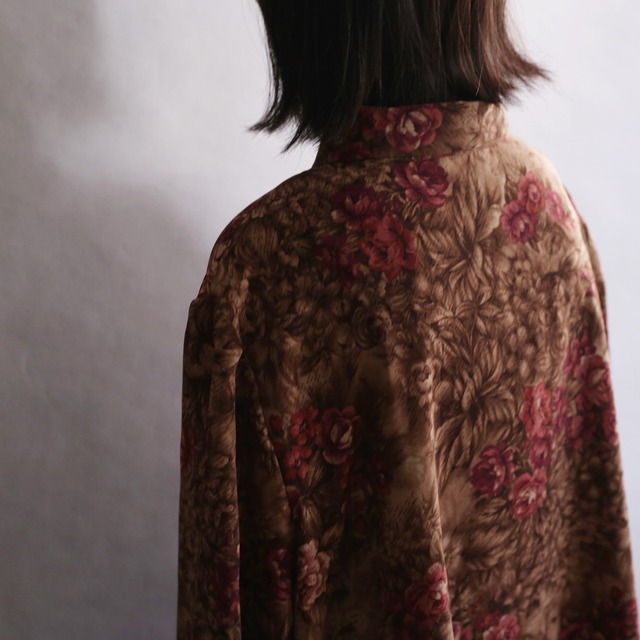 flower art graphic box l/s shirt