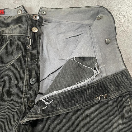 40s 50s M Faure ファーマーズ 太畝コーデュロイ 墨黒 W35 詳細写真9
