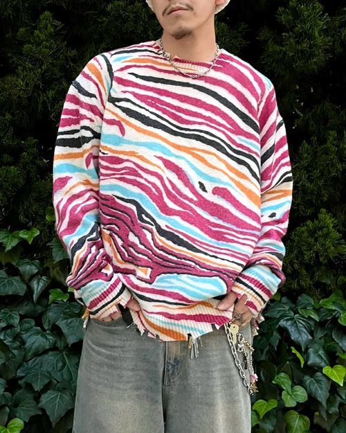 2022AW JUN/NAKAYAMA SUNNY DISTRESSED SWEATER
