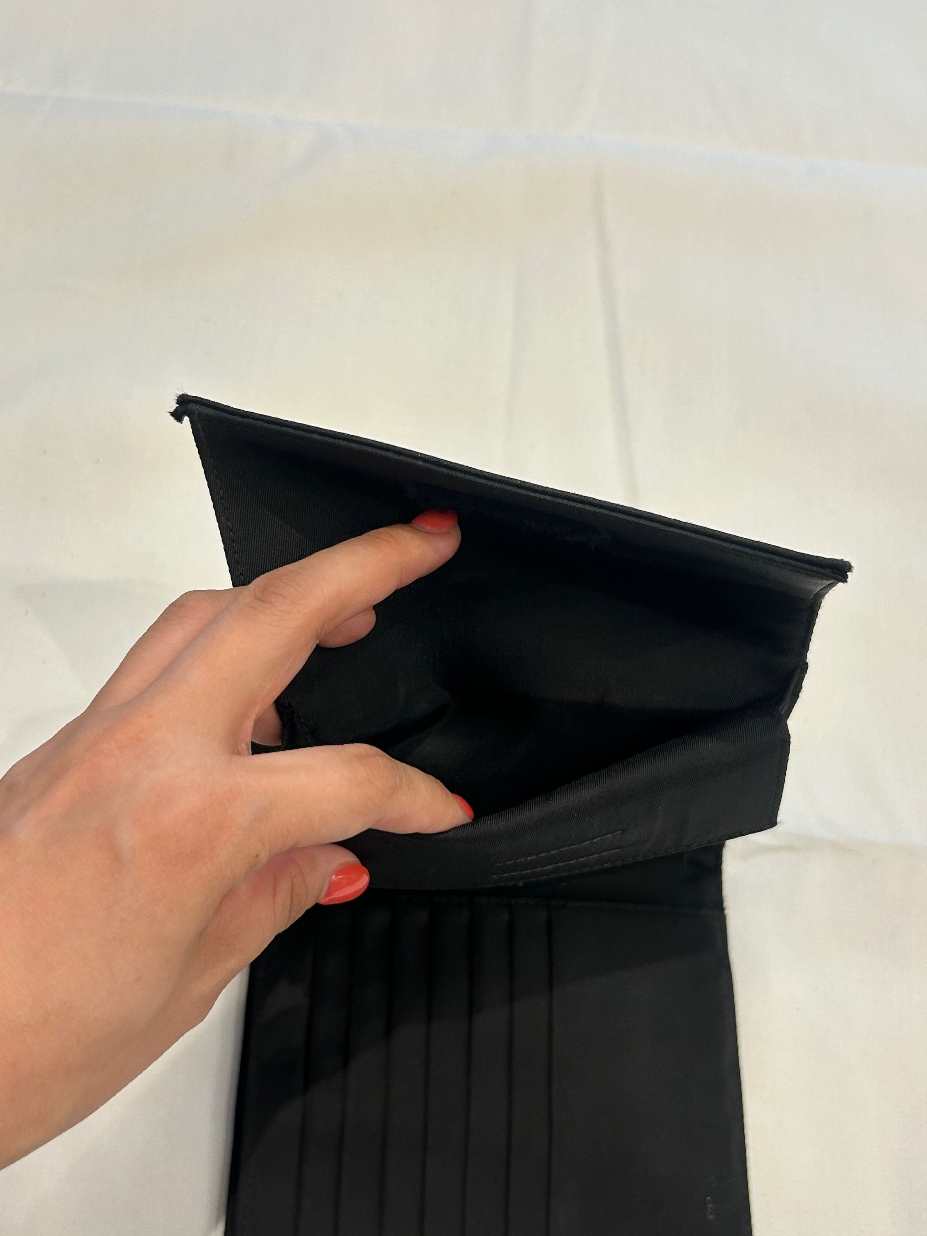 PRADA / vintage black nylon logo wallet. | AURA JAPON