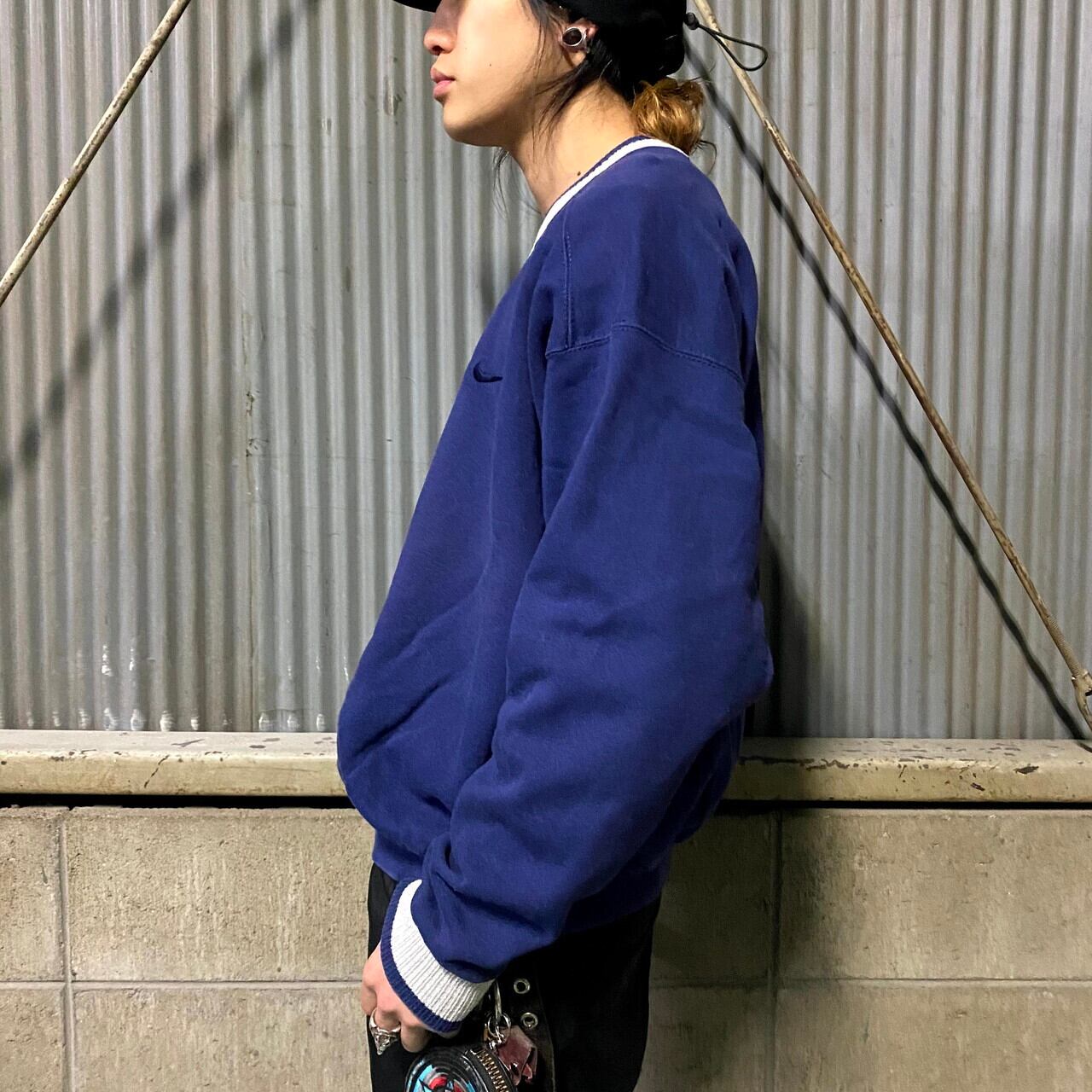 90年代 USA製 ビンテージ NIKE ナイキ ワンポイントロゴ刺繍