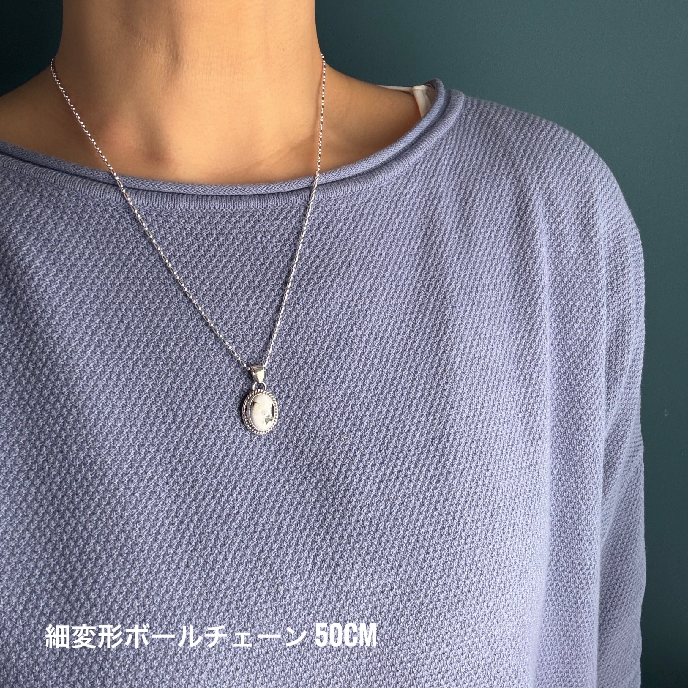 Indian Jewelry 》ホワイトバッファロー ドロップ／オーバル