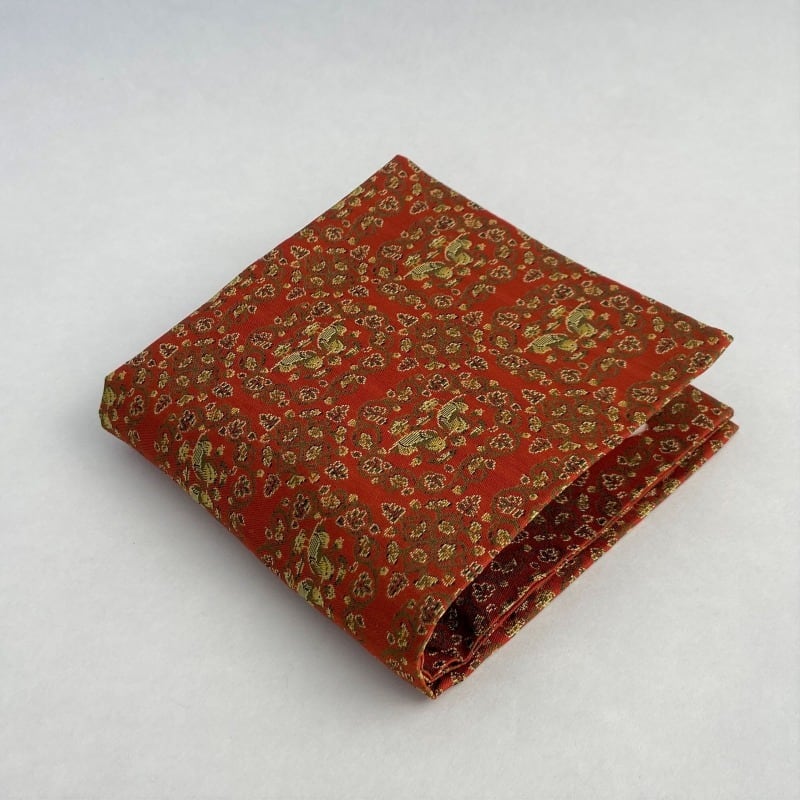 出帛紗 鴛鴦唐草文錦 [龍村織物裂］ | 茶道帛紗 大阪有香