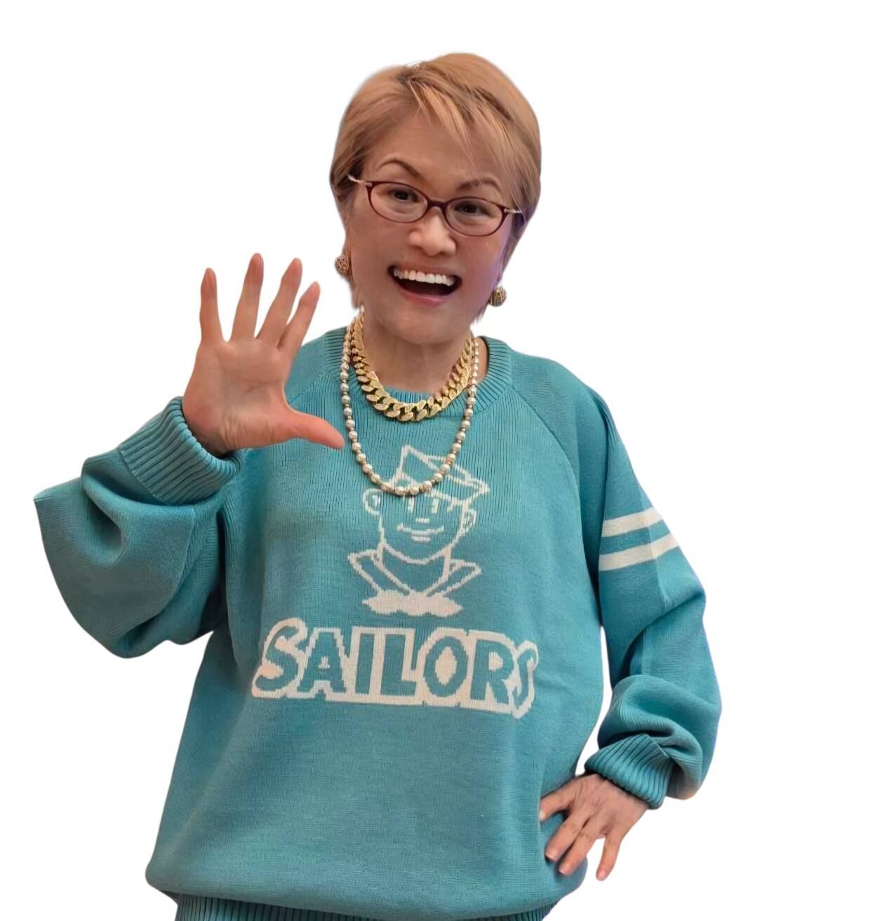 ジャガードセーター 水色【レディース】size | セーラーズsailors