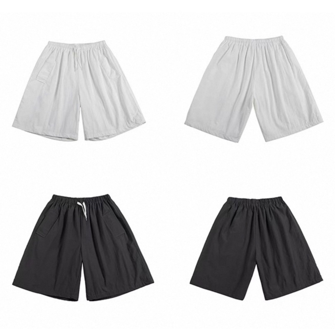 Wide leg mid length shorts 1021 - 13