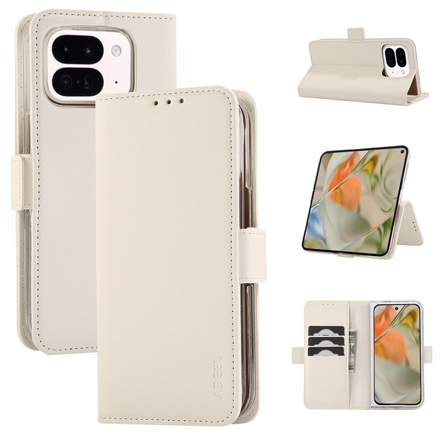 for Google Pixel 11 Pro Fold ケース 手帳型 for グーグル ピクセル11 プロ フォールド カバー 財布型 高級PUレザー マグネット式ボタン スマホケース 全面保護 カード収納 大容量 3枚 横置きスタンド機能 良い触り心地 耐衝撃 Ayakumo ホワイト