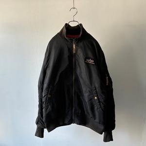 -ALPHA- hi-neck ma-1 type jacket