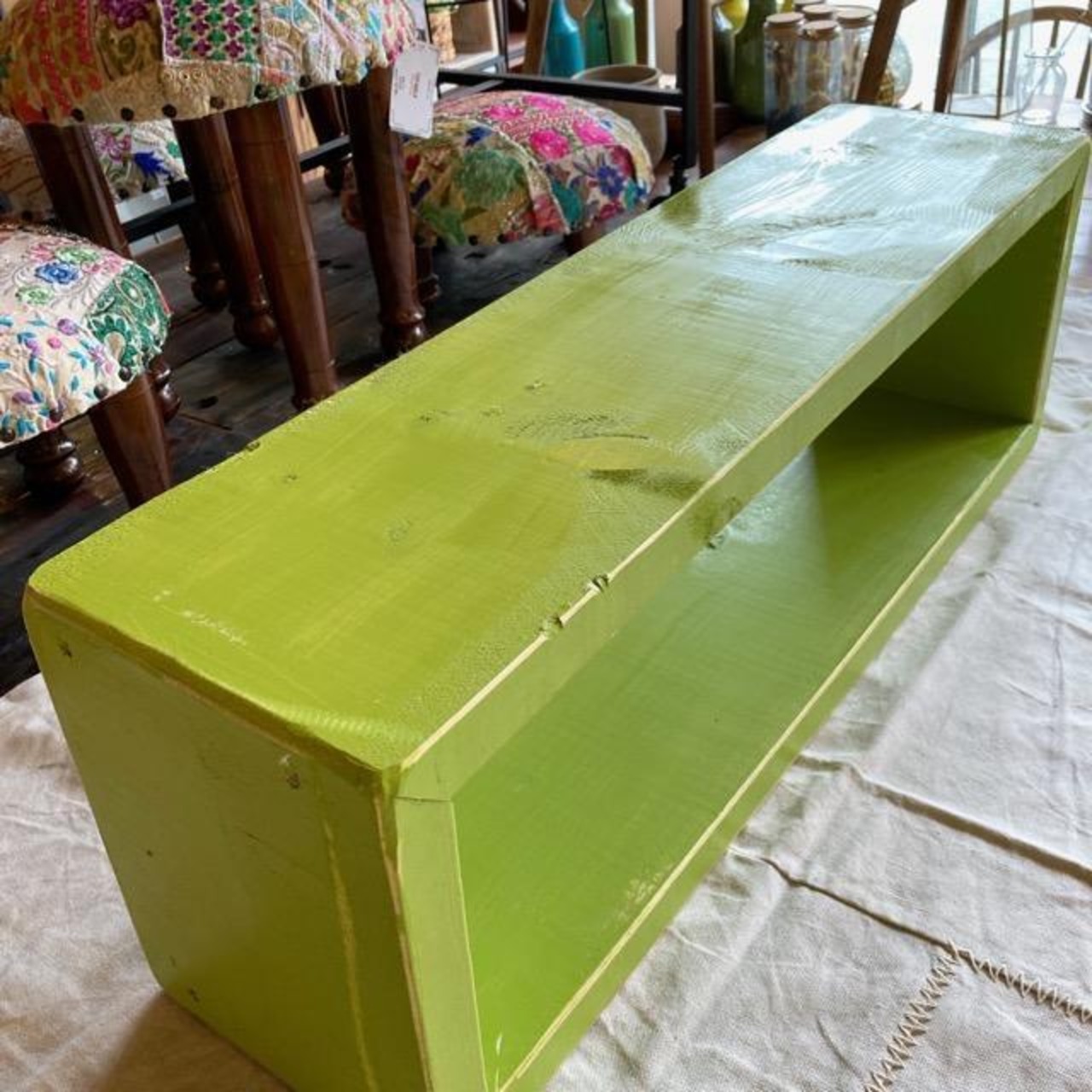 TOPANGA Furniture　カラフルウッドボックス　Lサイズ/グリーン