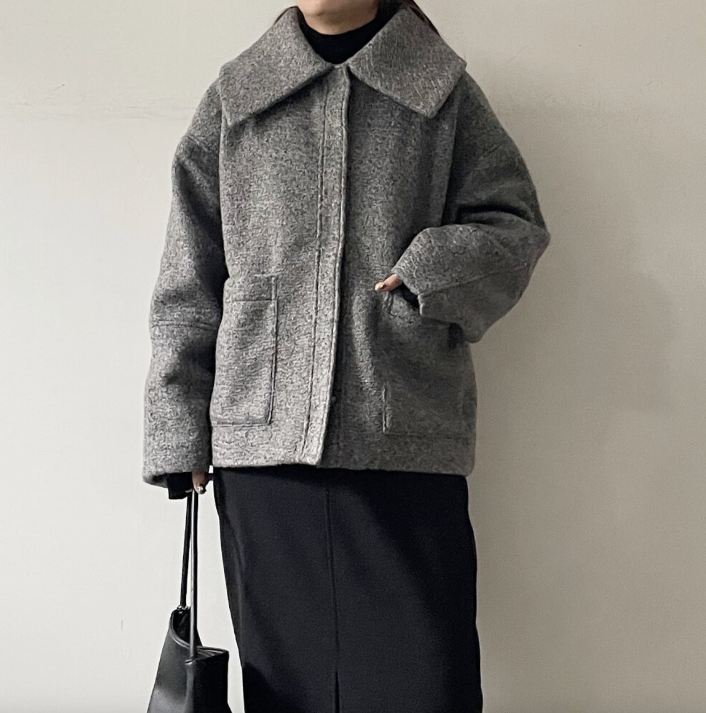 ナンバーミーTOKYO"SHAGGY MIDDLE JACKET"CHARCOAL