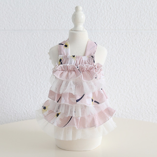 フラワーチュチュワンピース 猫 洋服