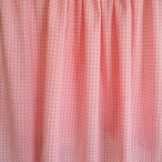 ブロックプリント生地【50cm単位】インド綿  チェック柄(小) 白×ピンク #50012-PK2