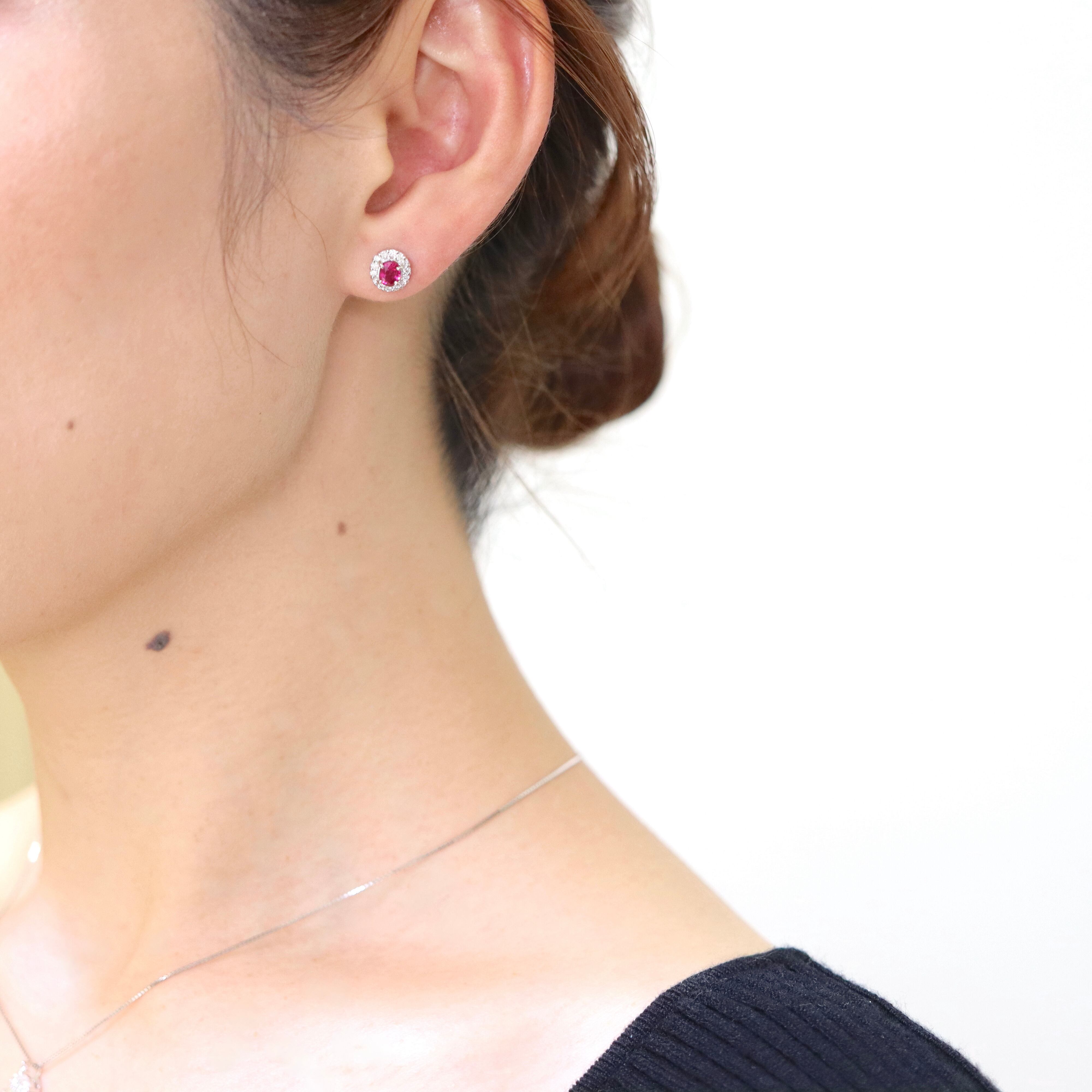 Pt900 ルビーダイヤモンドピアス | FADEN JEWELRY
