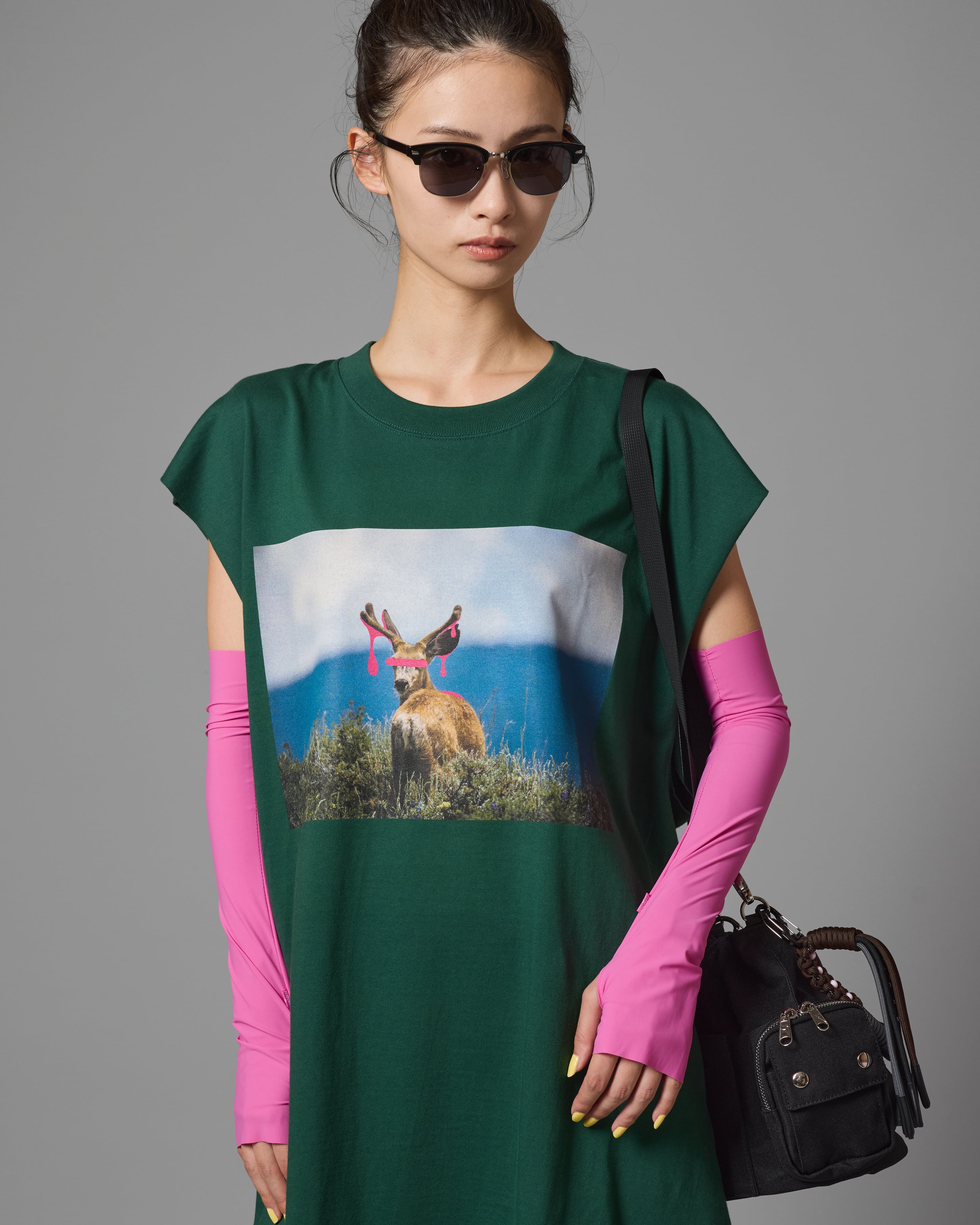 NON TOKYO ノントーキョー】 / PRINT MESH PULLOVER & SCARF プリント