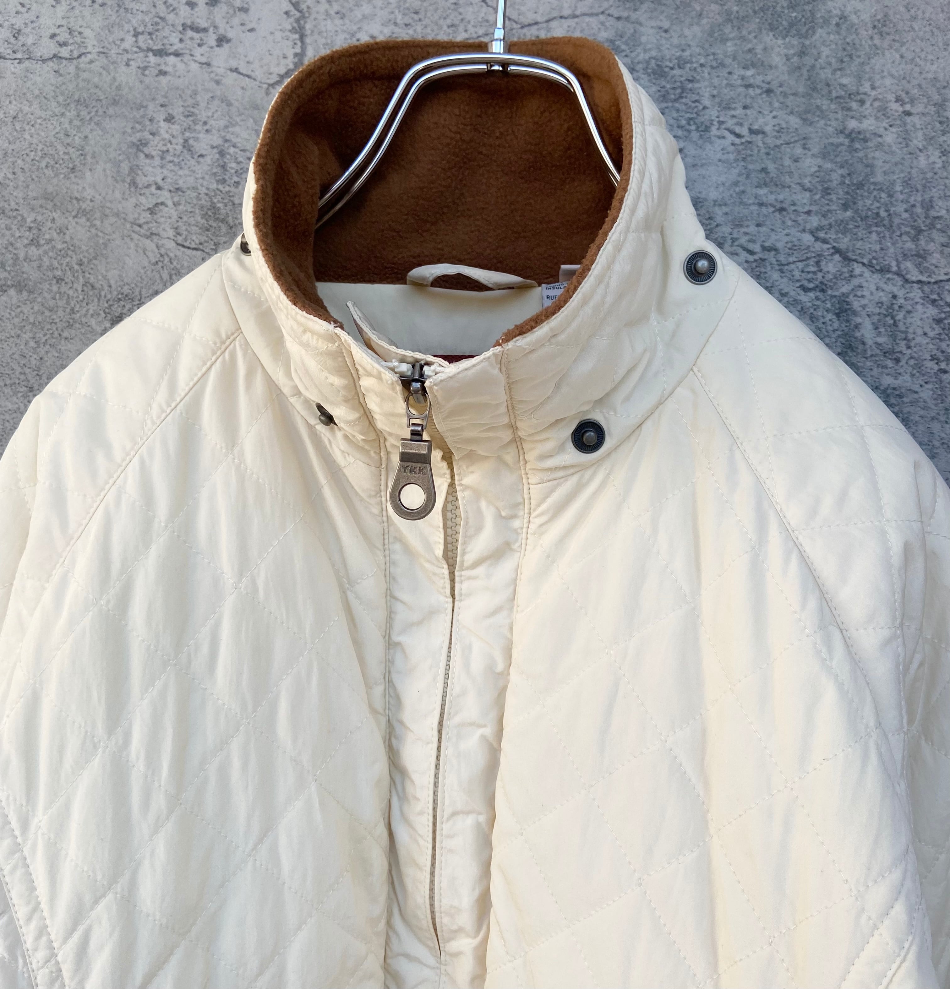 北欧 L.L.Bean エルエルビーン 白 中綿 キルティングジャケット 裏地総