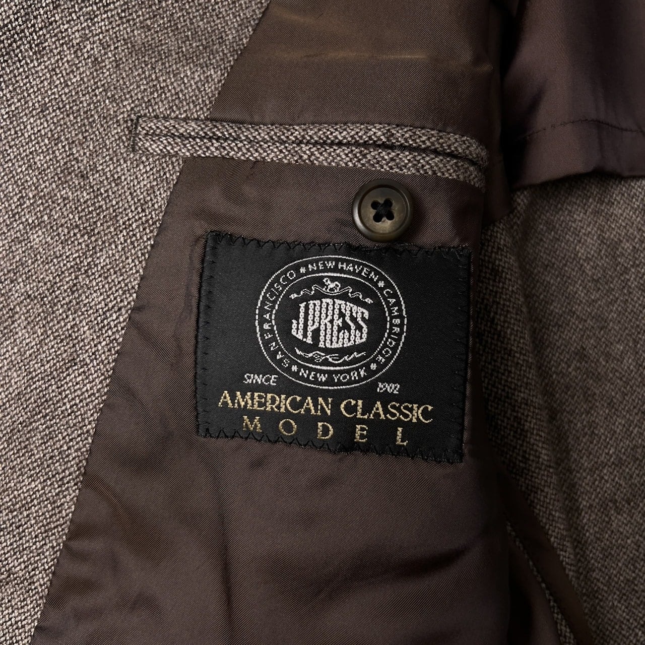 J.PRESS ジェイプレス ウール 3B テーラードジャケット 94-80-175/ブラウン/American Classical Model