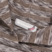 BEAMS BOY ビームスボーイ ボーダー フード 長袖 ニット ワンピース /ブラウン系 レディース