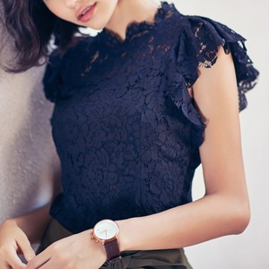 lace short sleeve tops(2color)＜t1519＞