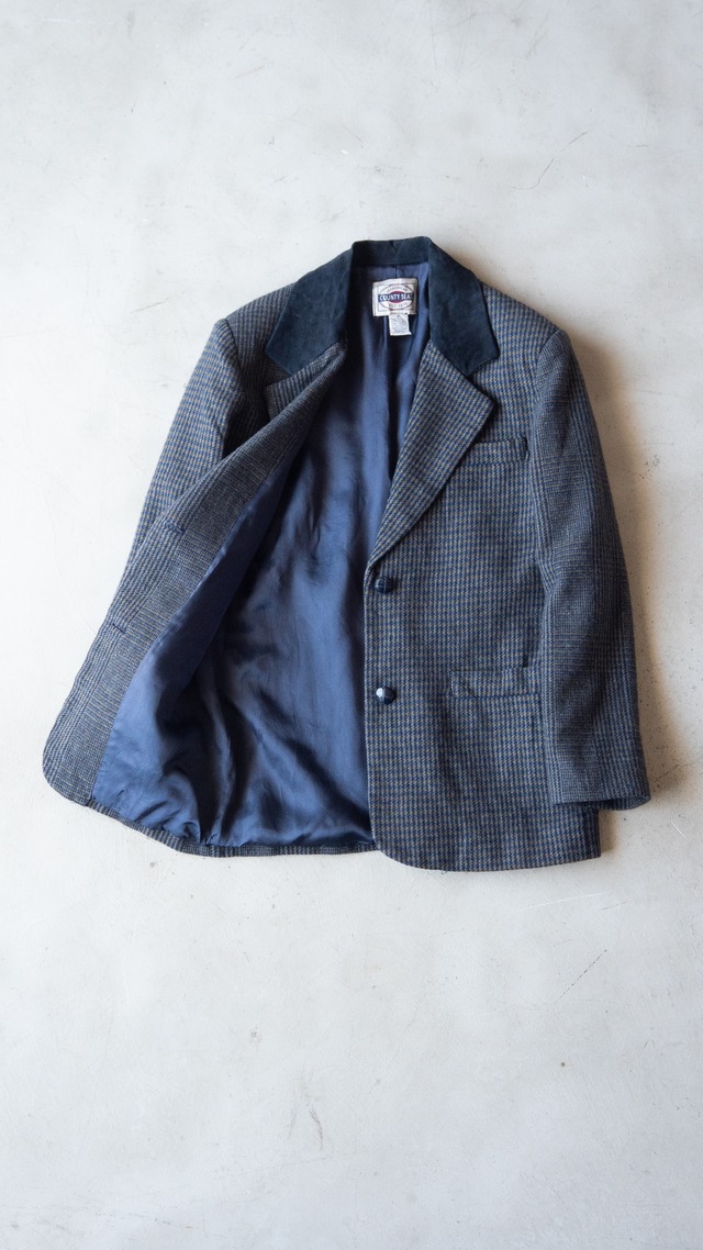 "County Seat" used Wool crazy pattern houndtooth jacket
