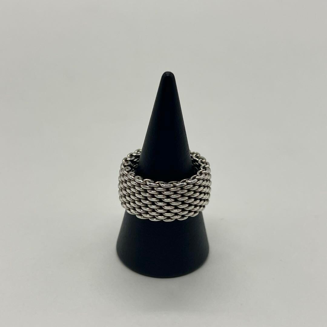 【美品】16号 Tiffany ティファニー サマセット メッシュ リング SV 送料無料】_ TIFFANY &Co_（ティファニー）_サマセットメッシュリング_