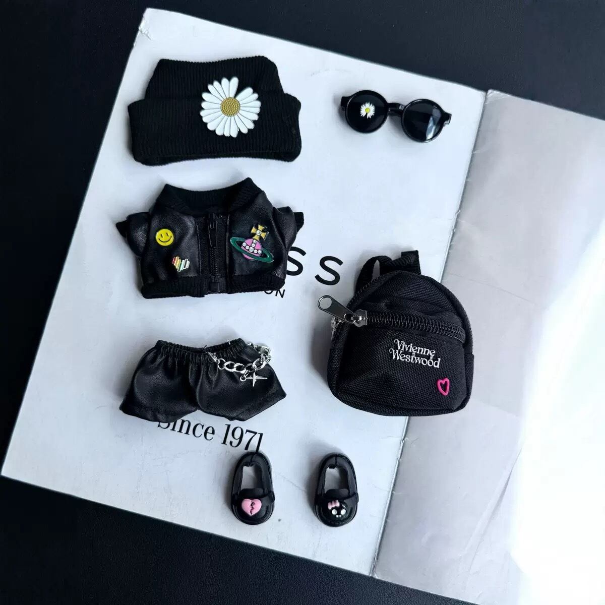 Labubu g-dragon着せ替え　6個セット ラブブ LABUBU ぬいぐるみ着 ぬい服 着せ替え服 ジヨン GDragon 076