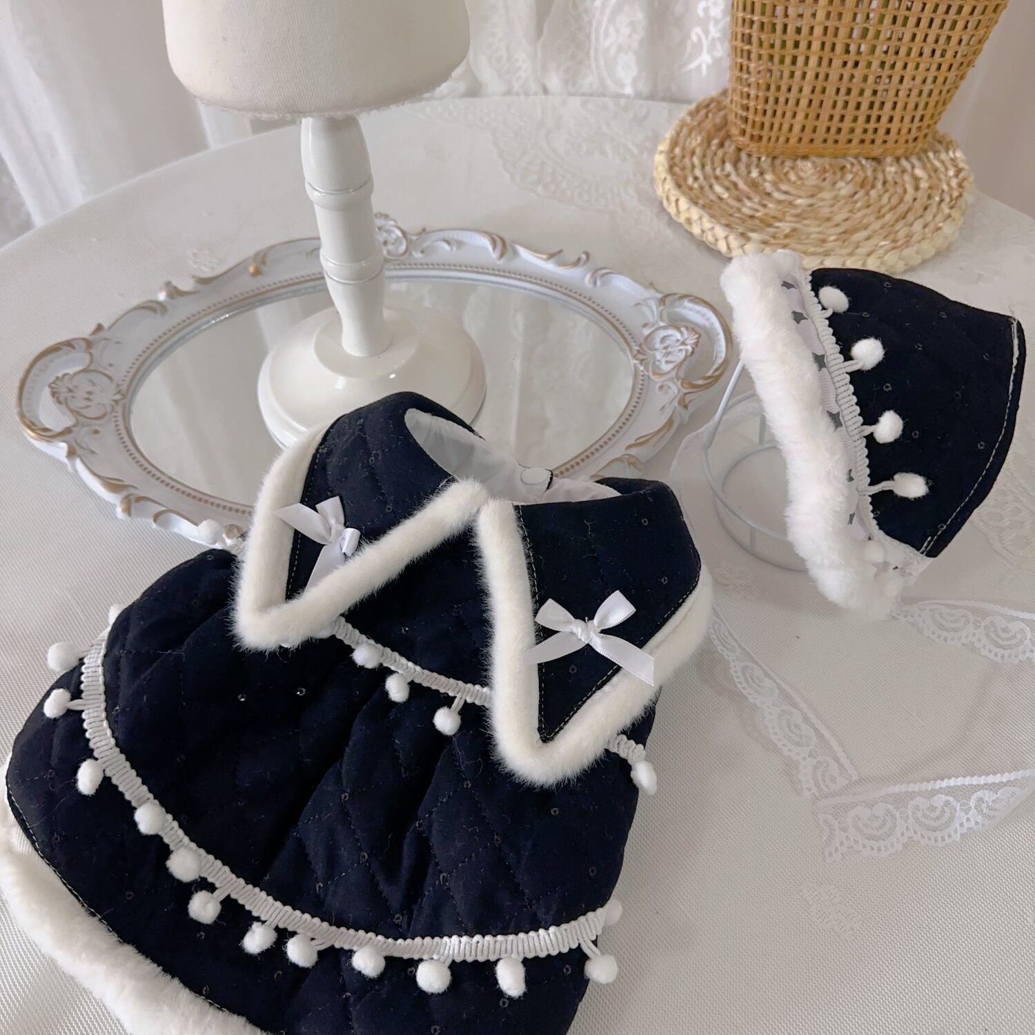 ノワールポンポンドレス 00731