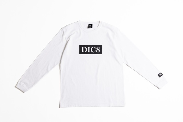 DICS BOX ロゴ ロングTシャツ　ホワイト