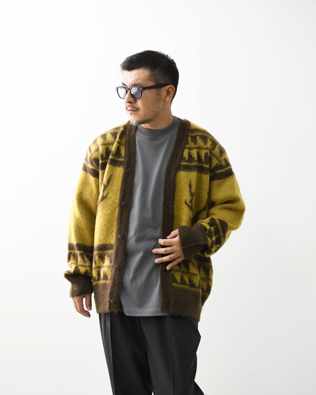 SOUTH2 WEST8 [サウスツーウエストエイト] Mohair V Neck Cardigan