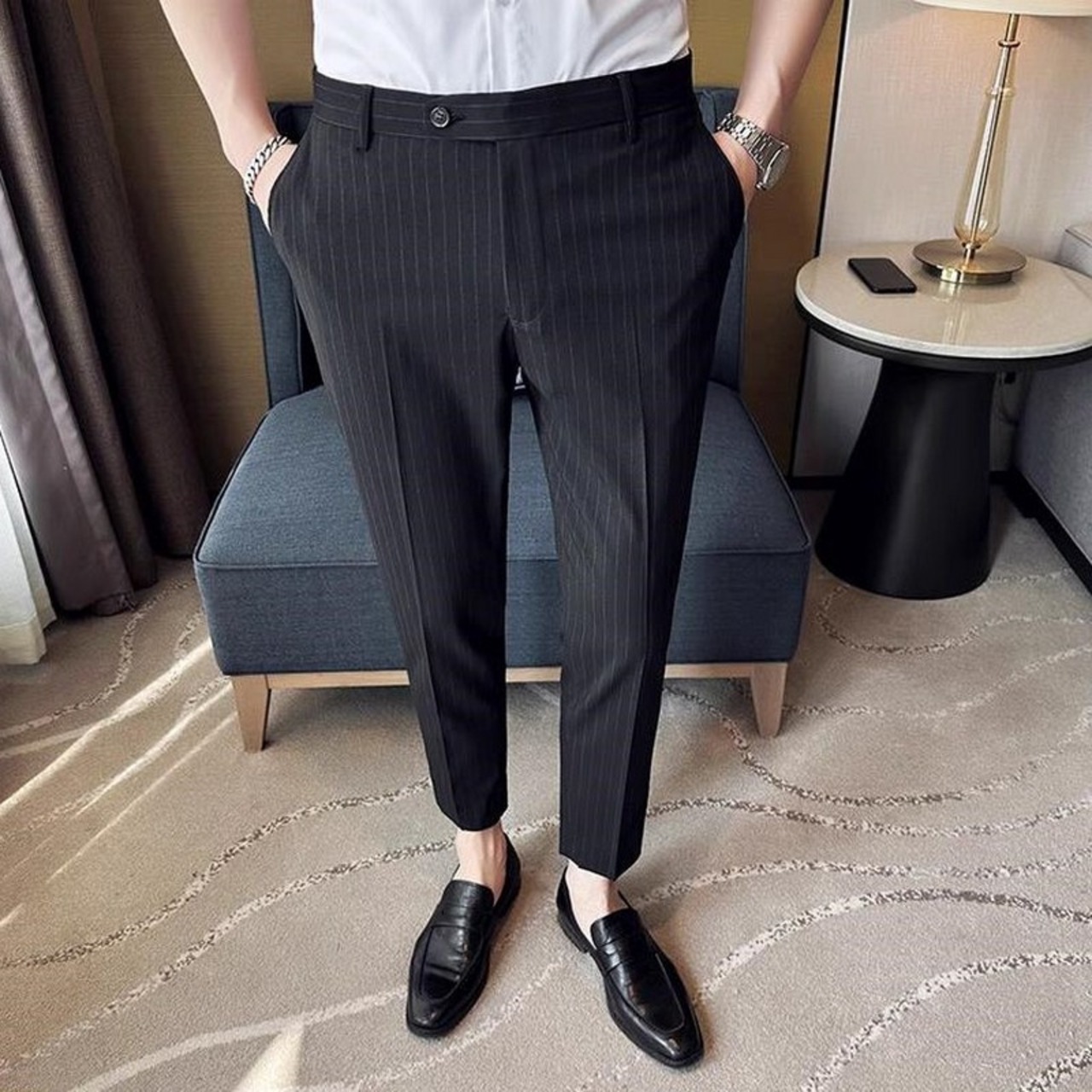 striped casual pants 00369