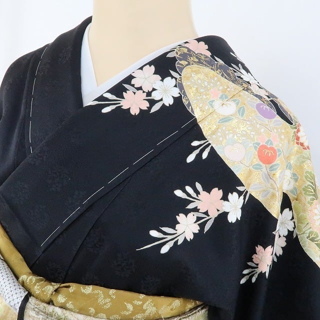 新品 京友禅 落款 金駒刺繍 着物 正絹 仕付け糸付 作家物 トールサイズ“頂に待つ晴れ舞台へ”訪問着 2036