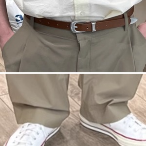 立体デザインプリーツ薄軽ルーズパンツ　0750