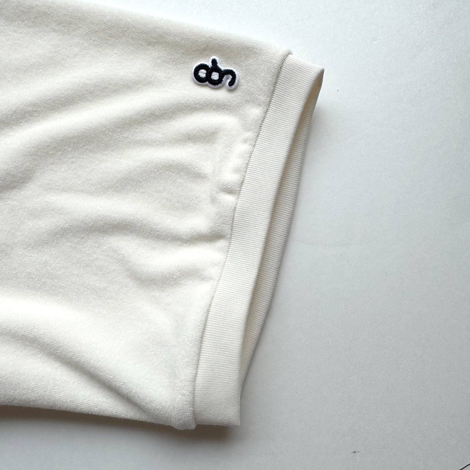 HIGH GAUGE PILE MOCK NECK SHIRT -WHITE / NAVY- | 8G SHOOT WEBSTORE