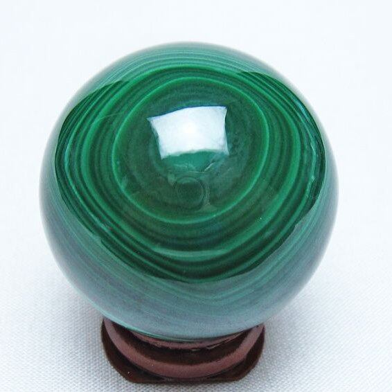 マラカイト 丸玉 40mm スフィア 置物 一点物 141-8332