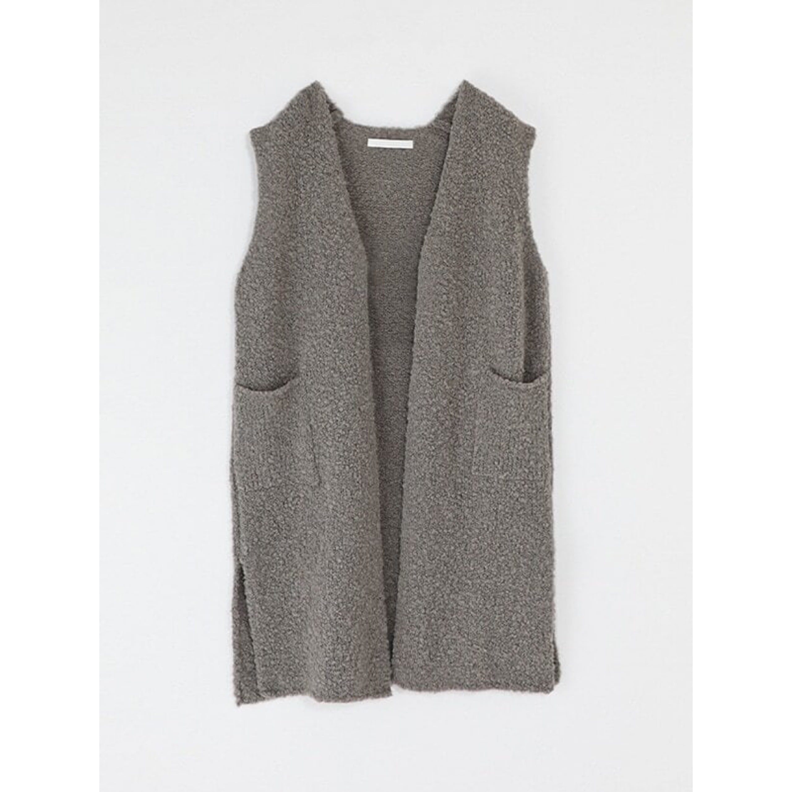 evam eva |alpaca wool long vest (grege)