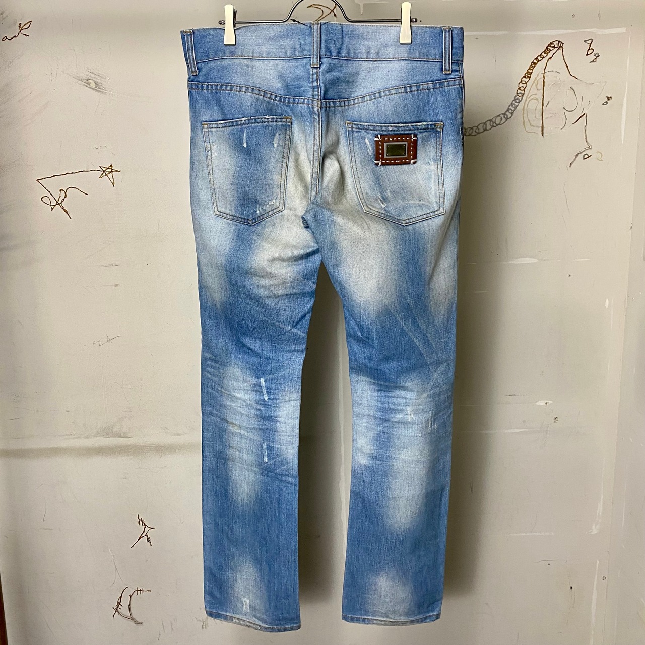DOLCE&GABBANA crush denim pants
