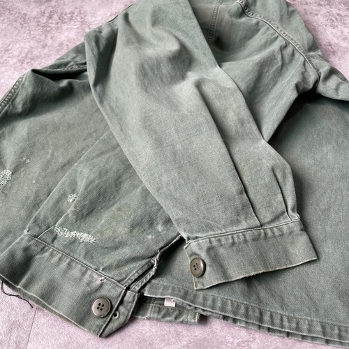 60-70s SONORCO 刺繍タグ グリーン コットンツイル フレンチワークジャケット 詳細写真18