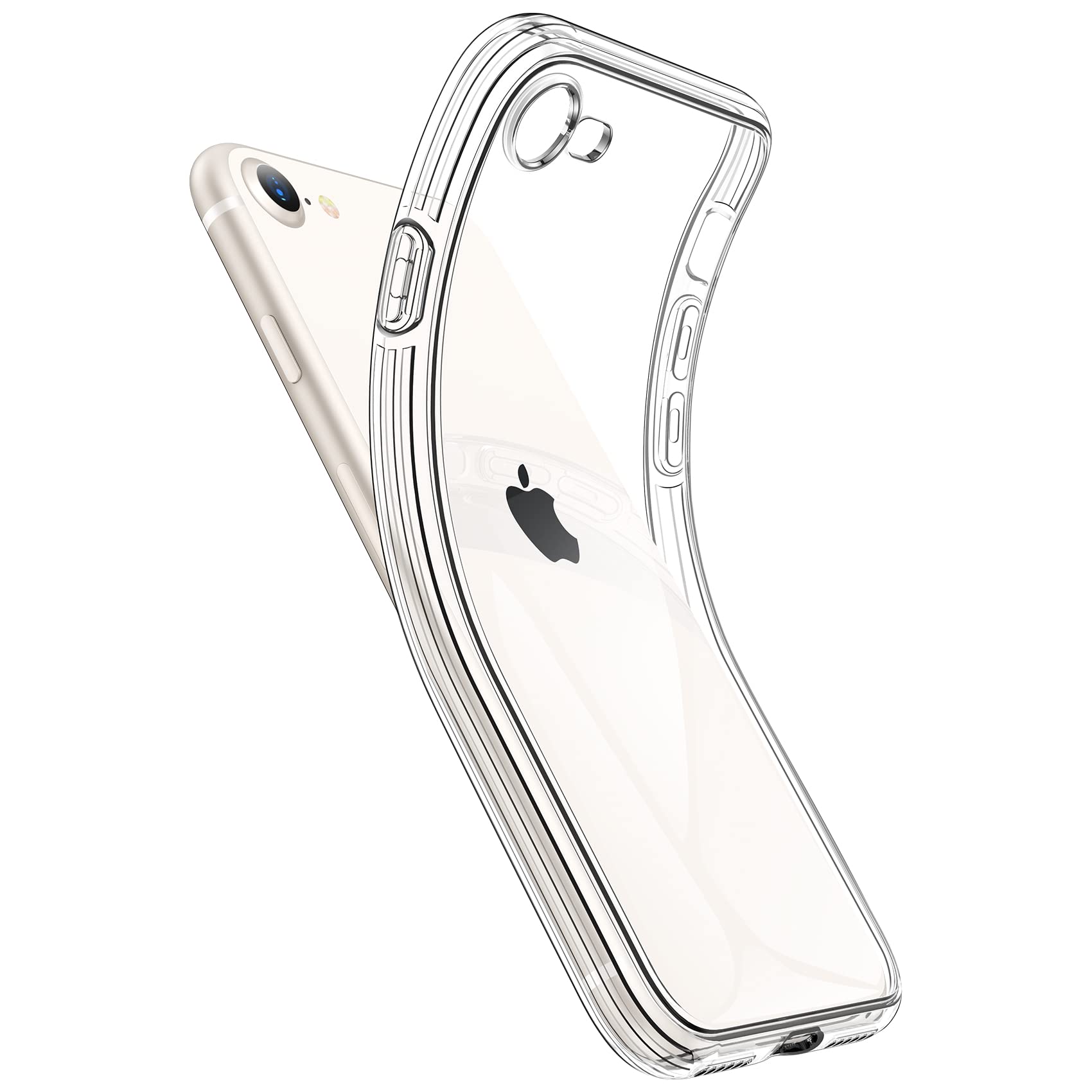 NIMASO iPhone SE3/SE2/8/7用 クリア 軽量 ケース ソフト 耐衝撃 カバー アイフォン SE3/SE2/8/7対応 ケース