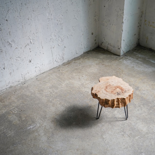 分厚い楓の輪切り ちびテーブル