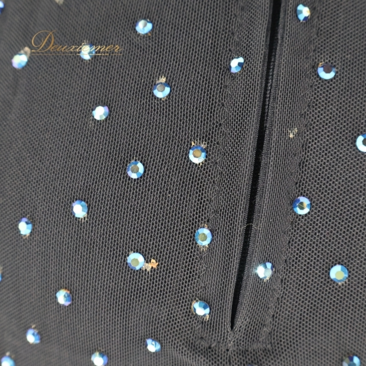 社交ダンス 衣装 ラテン ドレス ワンピース 黒 青 ブルー デモ 競技 透け感 軽い 薄い パーティ 発表会 ブラック系 ブルー系 スリット おしゃれ 動きやすい 軽量 エレガント 女性用 競技用衣装 フォーマル