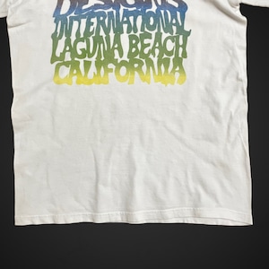 【STUSSY】プリント Tシャツ 白t 半袖 ステューシー カラフル グラデーション stussy designs international laguna beach Californiaメキシコ製 US古着