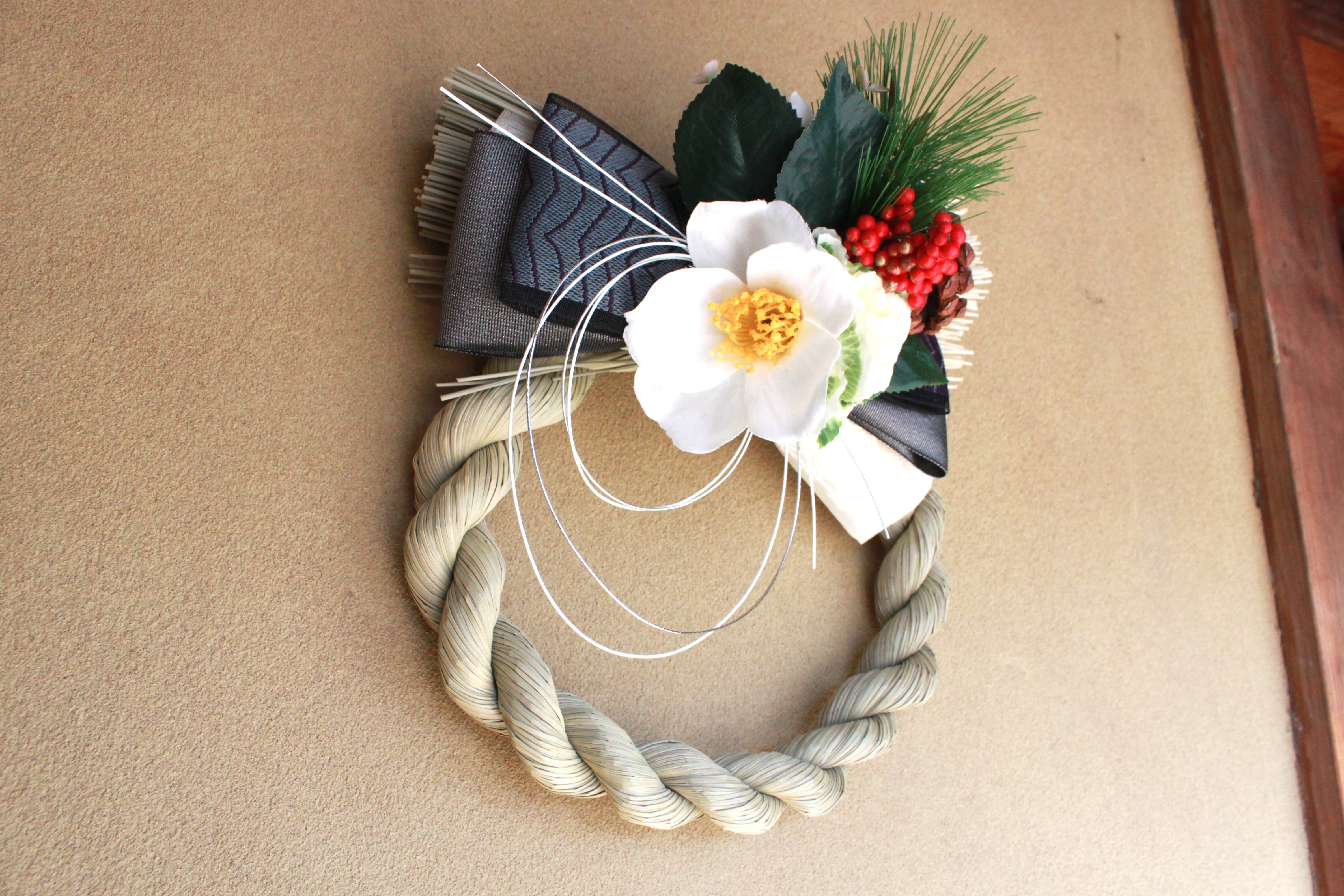 イ草香るしめ縄花飾り 縁